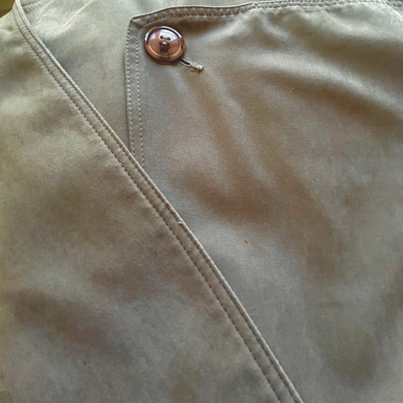 Vintage Brem Rainwear Taupe Tan Trench Raincoat w/ Button Liner - Picture 16 of 16